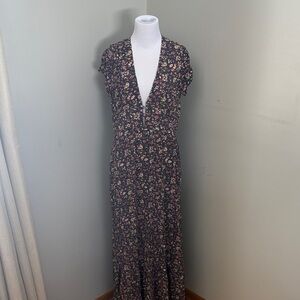 NATURAL LIFE Navy Floral Maxi Dress
